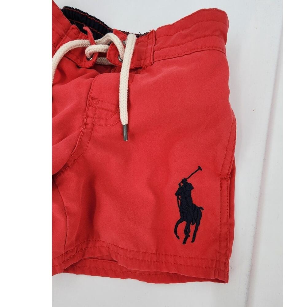 Toddler Boys Polo Ralph Lauren‎ Swim Big Pony Swimwear Shorts Red Size 2T - Picture 3 of 6